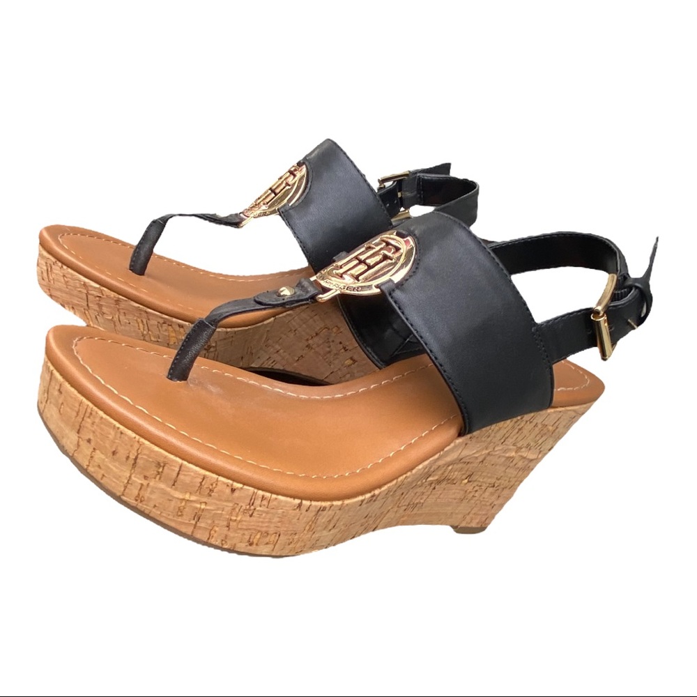 - Tommy Hilfiger NWOT with defects on side of wedges see photos.Black wedg…